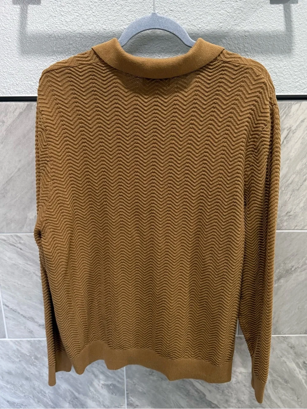 Goodfellow & Co Men's V-Neck Brown long sleeve Sweater size XL